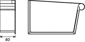 Left Hand Rectangular Stop End