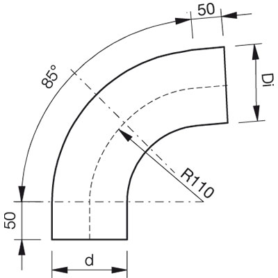 85° Conical Pipe Bend
