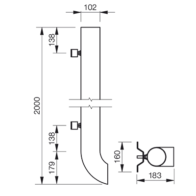 Stainless Steel 2m Reinforced Pipe with Shoe